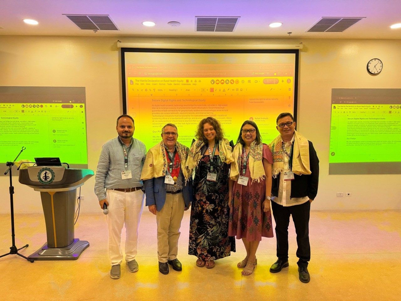 Speakers in Manila with the Declaration under discussion